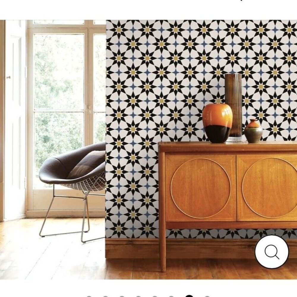 Lot of 2 Tempaper Soleil Peel & Stick Wallpaper Roll Moroccan Spice 20.5” X 16.5